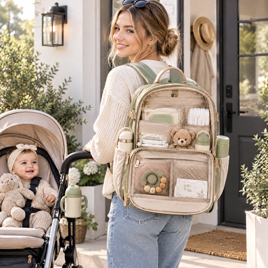 Arvenmont™ Large-Capacity Diaper Backpack