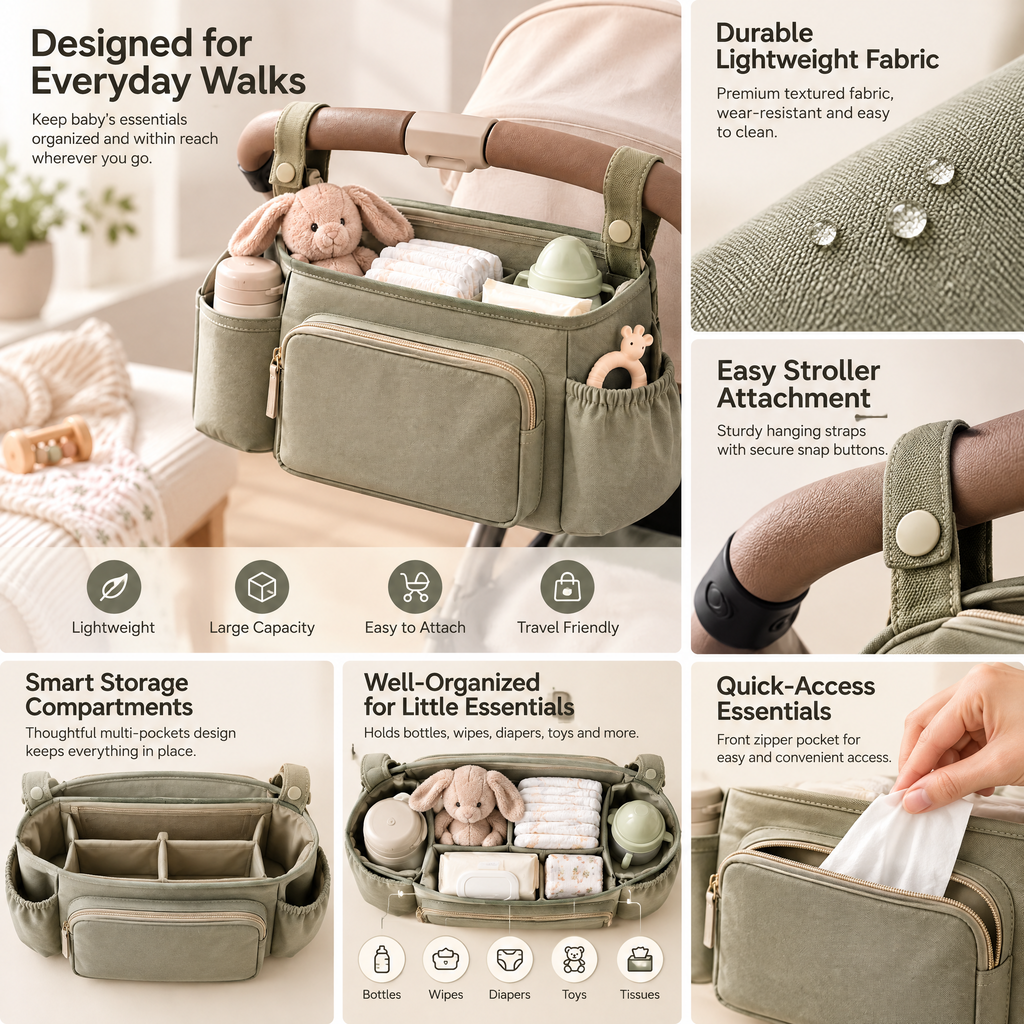 Arvenmont™ Stroller Organizer Caddy
