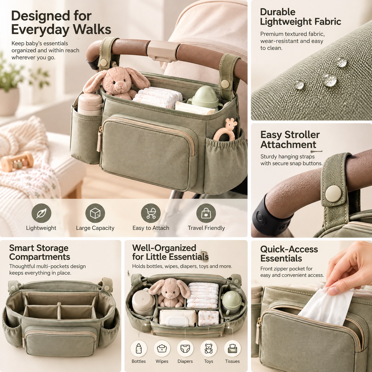 Arvenmont™ Stroller Organizer Caddy