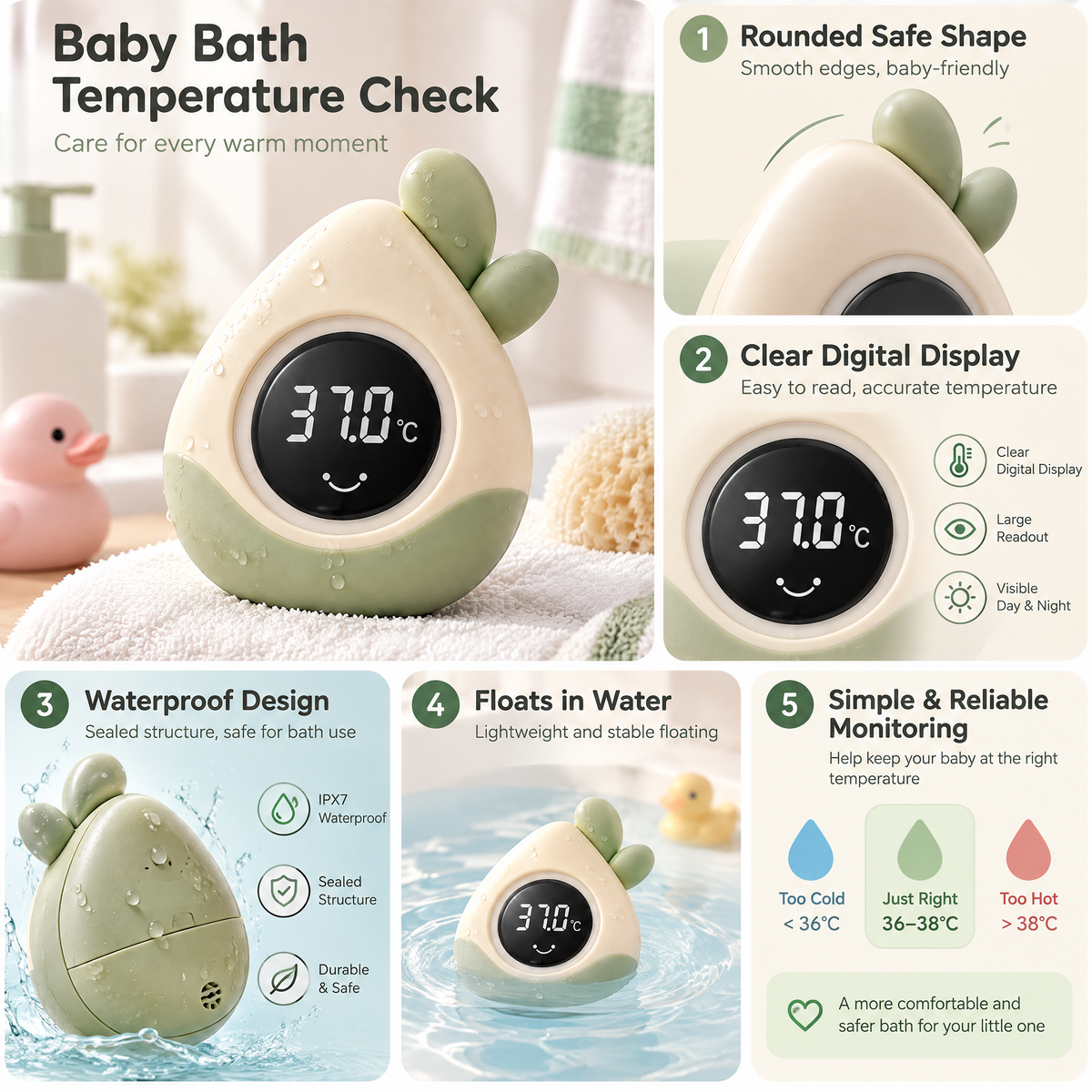 Arvenmont™ Digital Baby Bath Thermometer